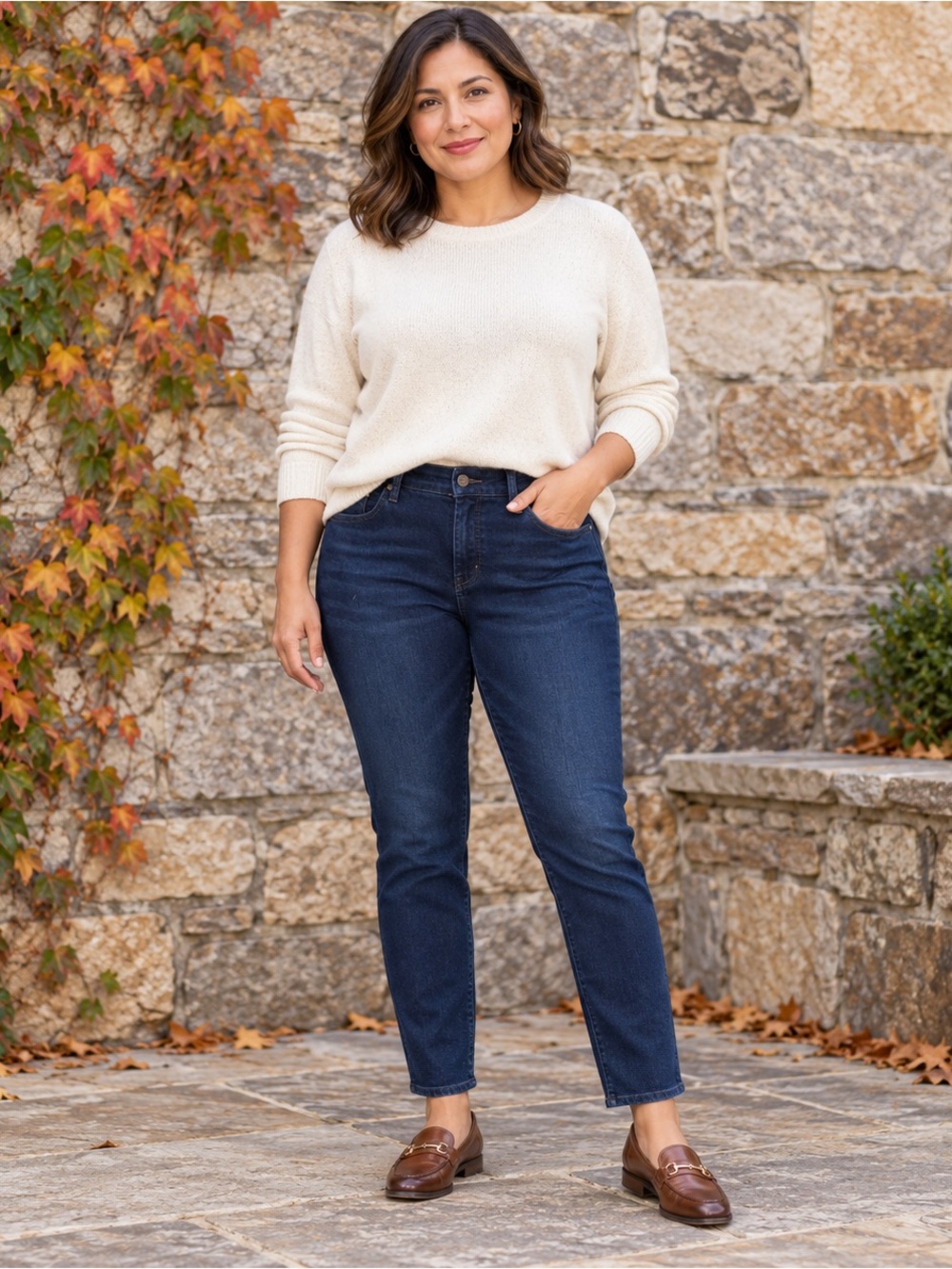 Talbots Flawless Jeans Womens 10 Curvy Slim Ankle Dark Wash Denim NWT Classic